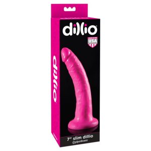 DILLIO 7" SLIM DILDO PINK 17.8cm - ΟΜΟΙΩΜΑ ΠΕΟΥΣ ΡΟΖ 17.8εκ - Image 2