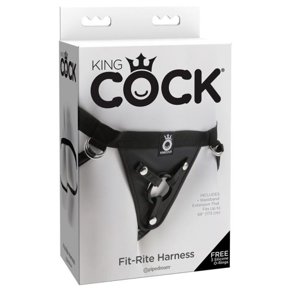 KING COCK FIT-RITE HARNESS-BLACK