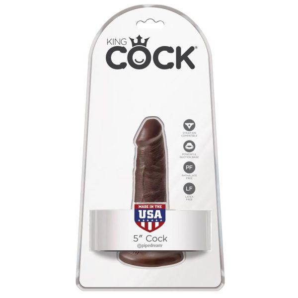 KING COCK 5″ COCK BROWN 13cm