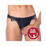 RIMBA BONDAGE PLAY CHASTITY BELT WITH PLUG INSIDE