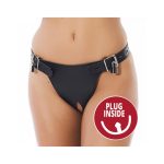 BONDAGE PLAY CHASTITY BRIEFS WITH ANAL PLUG