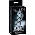 FETISH FANTASY SERIES LIMITED O-RING GAG AND NIPPLE CLAMPS BLACK