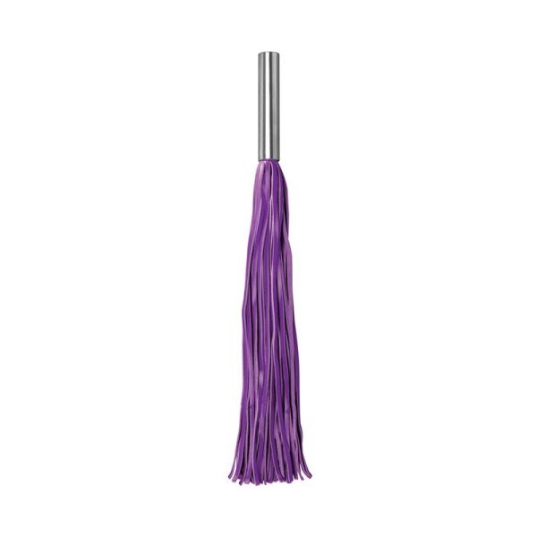 OUCH! WHIPS AND PADDLES LEATHER FLOGGER METAL LONG PURPLE