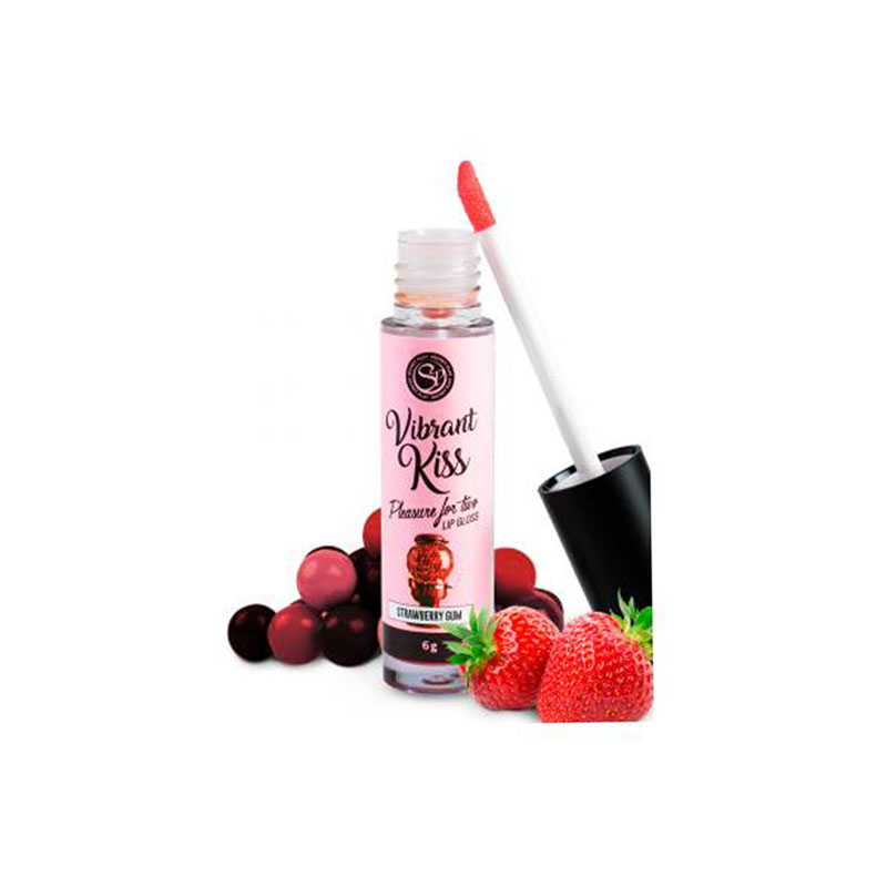 SECRET PLAY LIP GLOSS VIBRANT KISS FLAVOR STRAWBERRY GUM ΛΙΠ ΓΚΛΟΣ ΜΕ