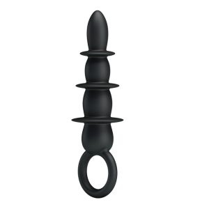 PRETTYLOVE ANAL PLUG 3 AREAS BLACK 13cm - ΠΡΩΚΤΙΚΗ ΣΦΗΝΑ - Image 4