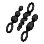 SATISFYER PACK OF 3 PLUGS SILICONE BLACK