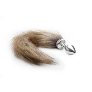 OUCH! FOX TAIL BUTTPLUG SILVER