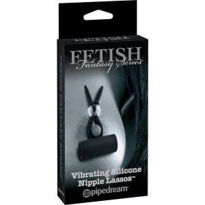 FETISH FANTASY LIMITED EDITION VIBRATING SILICONE NIPPLE LASSOS BLACK - ΣΦΙΓΚΤΗΡΕΣ ΘΗΛΩΝ ΜΕ ΔΟΝΗΣΗ - Image 3