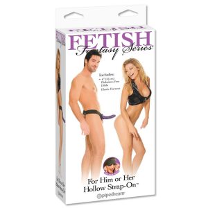 FETISH FANTASY SERIES FOR HIM OR HER HOLLOW STRAP-ON PURPLE 15cm - ΚΟΥΦΙΟ ΣΤΡΑΠΟΝ 15εκ - Image 4