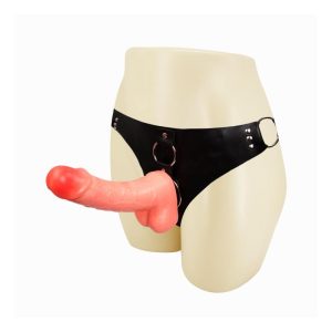 BAILE STRAP-ON WITH DILDO AND TESTICLES FLESH 18cm