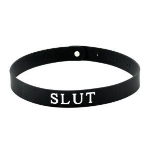 RIMBA LATEX PLAY COLLAR (SLUT) - ΚΟΛΑΡΟ ΣΙΛΙΚΟΝΗΣ - Image 3
