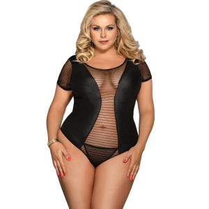 SUBBLIME QUEEN PLUS FETISH SHORT SLEEVE TEDDY - Image 3
