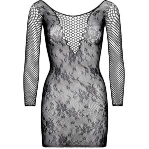 LEG AVENUE MINI DRESS WITH DEEP V ACCENT - ONE SIZE - Image 3