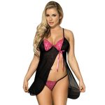 SUBBLIME BABYDOLL BLACK AND PINK