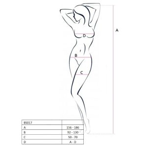 PASSION WOMAN BS017 BODYSTOCKING BLACK ONE SIZE - Image 2
