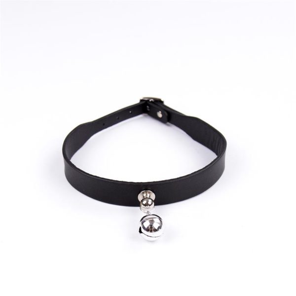 1-collar-with-bell-adjustable-43-cm-black FETISH ADDICT COLLAR WITH BELL ADJUSTABLE BLACK 43cm