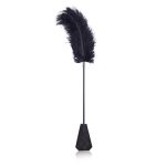 FETISH ADDICT FEATHER TICKLER & PADDLE WITH LACE BLACK 56cm