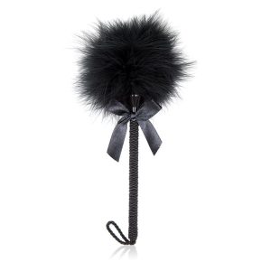 FETISH ADDICT FEATHER TICKLER WITH BOW BLACK 25cm