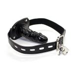 FETISH ADDICT LOCKING LONG PENIS 10cm GAG BALL BLACK