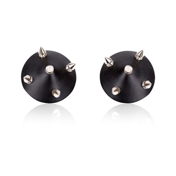 FETISH ADDICT NIPPLE COVERS WITH SPIKES BLACK