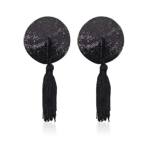 FETISH ADDICT NIPPLE COVERS SELF-ADHESIVE BLACK