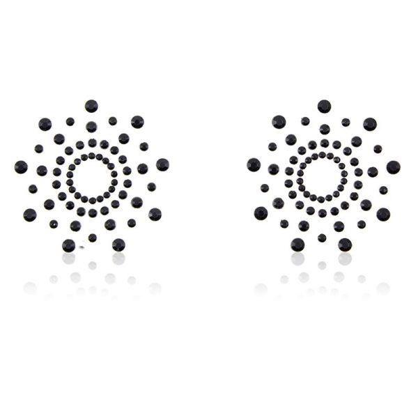 FETISH ADDICT SNOWFLAKE NIPPLE COVERS BLACK