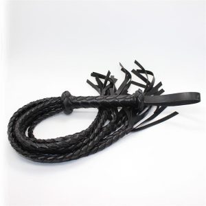 FETISH ADDICT BRAIDED FLOGGER BLACK 75cm - ΠΛΕΧΤΟ ΜAΣΤΙΓΙΟ ΜΑΥΡΟ - Image 3