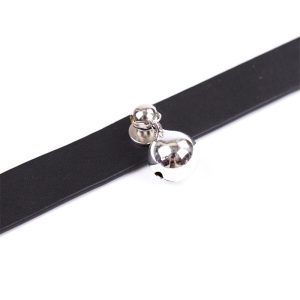 FETISH ADDICT COLLAR WITH BELL ADJUSTABLE BLACK 43cm - ΚΟΛΑΡΟ ΜΕ ΚΟΥΔΟΥΝΑΚΙ ΜΑΥΡΟ - Image 3