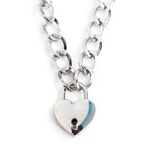 FETISH ADDICT COLLAR WITH METAL LOCK SIZE M 44cm - ΜΕΤΑΛΛΙΚΟ ΚΟΛΑΡΟ ΜΕ ΚΛΕΙΔΑΡΙΑ - Image 5