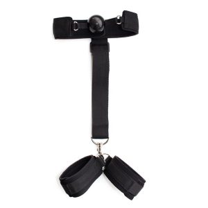 FETISH ADDICT GAG BALL WITH HANDCUFFS BLACK - ΦΙΜΩΤΡΟ ΜΕ ΧΕΙΡΟΠΕΔΕΣ ΜΑΥΡΟ - Image 5