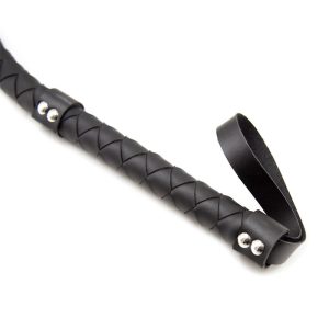 FETISH ADDICT WHIP LONG BLACK 85cm - ΜAΣΤΙΓΙΟ ΜΑΥΡΟ - Image 5