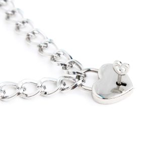 FETISH ADDICT COLLAR WITH METAL LOCK SIZE M 44cm - ΜΕΤΑΛΛΙΚΟ ΚΟΛΑΡΟ ΜΕ ΚΛΕΙΔΑΡΙΑ - Image 4