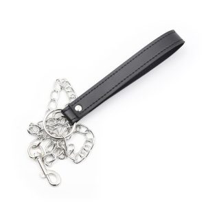 FETISH ADDICT COLLAR WITH METAL LEASH BLACK - Image 5