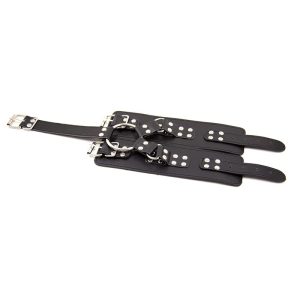 FETISH ADDICT COLLAR WITH RESTRAINTS ADJUSTABLE BLACK - ΚΟΛΑΡΟ ΜΕ ΧΕΙΡΟΠΕΔΕΣ - Image 3