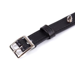 FETISH ADDICT COLLAR WITH SPIKES ADJUSTABLE BLACK 43cm - ΚΟΛΑΡΟ ΜΕ ΚΑΡΦΙΑ - Image 4