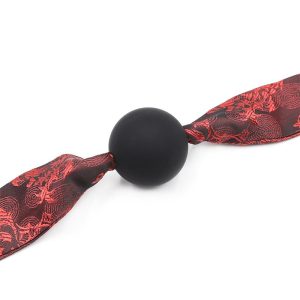 FETISH ADDICT SILICONE BALL GAG RED BLACK - ΦΙΜΩΤΡΟ ΜΕ ΜΠΑΛΑ ΣΙΛΙΚΟΝΗΣ - Image 4