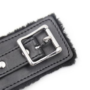 FETISH ADDICT COLLAR WITH METAL LEASH BLACK - Image 4