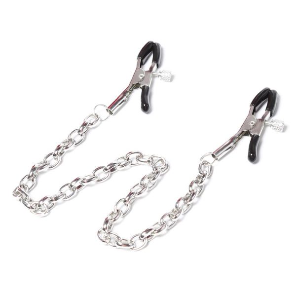 FETISH ADDICT NIPPLE CLAMPS WITH CHAIN METAL