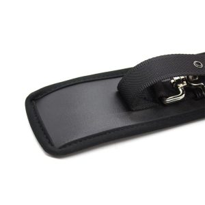 FETISH ADDICT LEATHER HANDCUFFS WITH BIG HOOPS BLACK - ΧΕΙΡΟΠΕΔΕΣ ΜΑΥΡΕΣ - Image 4