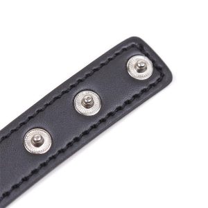 FETISH ADDICT COLLAR WITH HEART SHAPED HOOP ADJUSTABLE BLACK 41.5cm - ΚΟΛΑΡΟ ΜΕ ΚΑΡΔΙΑ ΜΑΥΡΟ - Image 6