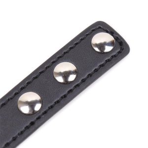 FETISH ADDICT COLLAR WITH HEART SHAPED HOOP ADJUSTABLE BLACK 41.5cm - ΚΟΛΑΡΟ ΜΕ ΚΑΡΔΙΑ ΜΑΥΡΟ - Image 5
