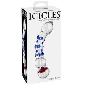 ICICLES No. 18 HAND BLOWN GLASS MASSAGER CLEAR 19cm - Image 4