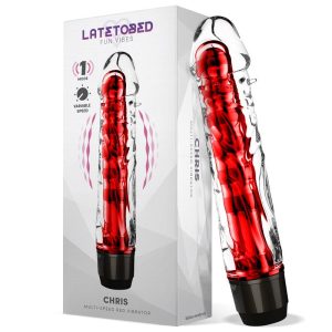 LATETOBED CHRIS MULTI-SPEED VIBE RED 16.5cm - Image 4