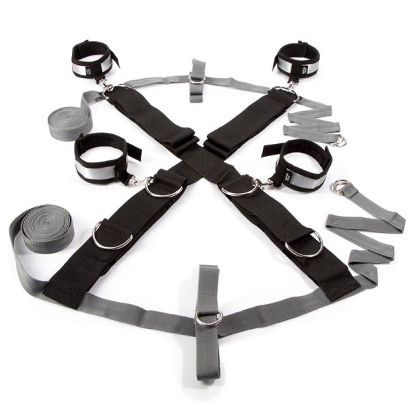 FIFTY SHADES OF GREY KEEP STILL OVER THE BED CROSS SET SILVER