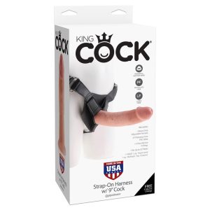 KING COCK STRAP-ON WITH DILDO 9" – FLESH – ΣΤΡΑΠΟΝ 23.5 εκ - Image 7