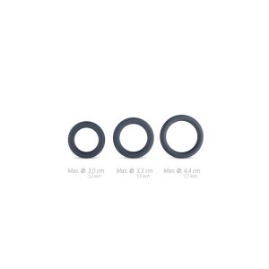 BONERS SET 3 PIECES COCK RINGS ROUND SILICONE - Image 4