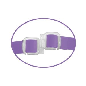 FETISH FANTASY ELITE VIBRATING DOUBLE DELIGHT STRAP-ON PURPLE - Image 3