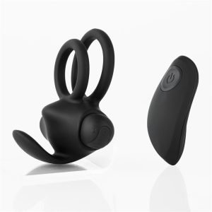 TARDENOCHE REERIN SILICONE DUAL VIBRATING RING USB REMOTE CONTROL BLACK - Image 5