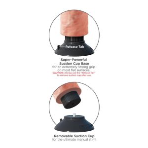 KING COCK VIBRATING COCK WITH BALLS 10" - FLESH – ΟΜΟΙΩΜΑ ΠΕΟΥΣ ΜΕ ΔΟΝΗΣΗ & ΟΡΧΕΙΣ 25.4 εκ - Image 4