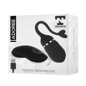TARDENOCHE ADOREE VIBRATING EGG USB REMOTE CONTROL SILICONE BLACK 17cm - Image 3